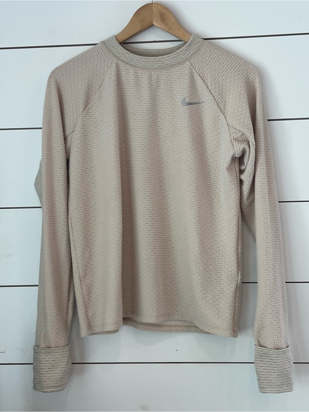 Nike Running Cream Textured Dri-FIT Running Top medium athleisure/ active